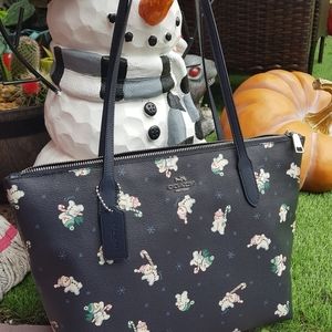 Coach snowman tote